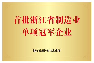 喜報！首批浙江省制造業(yè)單項冠軍企業(yè)！